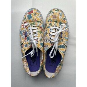 Vans Liberty of London Alice In Wonderland Shoes Women’s sz 8 Yellow Storybook